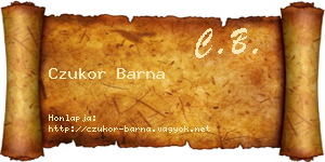 Czukor Barna névjegykártya